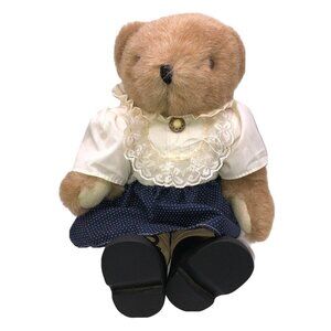 Tender Heart Treasures 12" Vintage Bear School Teacher Ruffled Shirt Skirt 1993